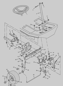 Steering Diagram and Parts List for 30540X67C  Briggs and Stratton Lawn Tractor